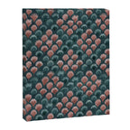 Art Deco scallops Watercolour palmtrees - teal pink Canvas Print Gallery Image 6