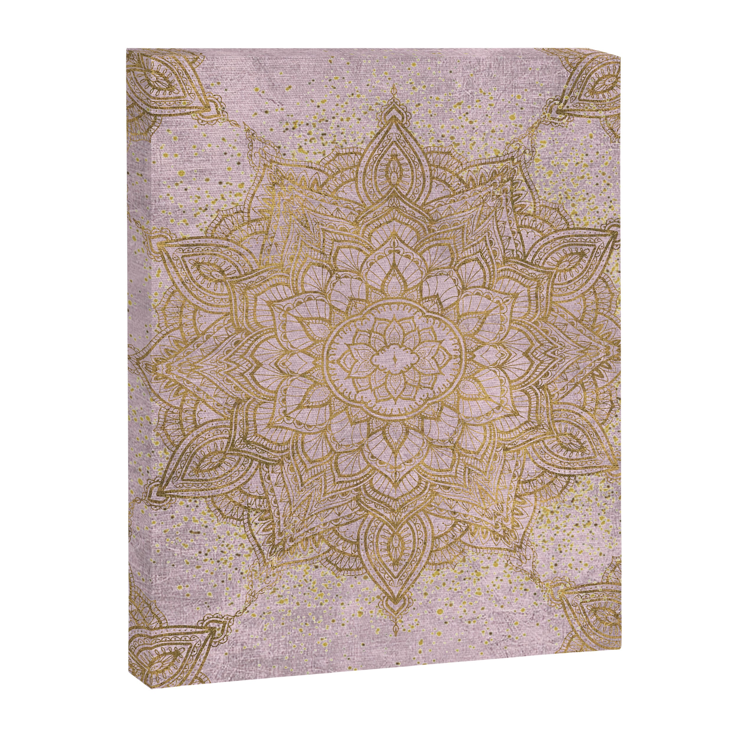 Boho sparkling mandala - rose gold Canvas Print Gallery Image 8