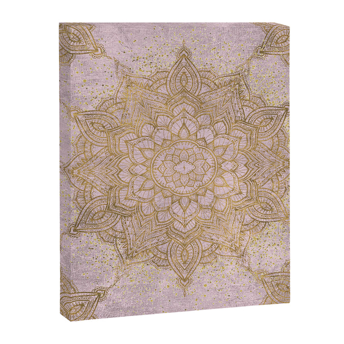 Boho sparkling mandala - rose gold Canvas Print Gallery Image 1