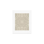 Elegant art deco mandala sacred geometry soft gold Art Print Gallery Image 1