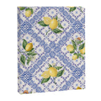 Mediterranean citrus, lemons on blue ceramic tiles Canvas Print Gallery Image 8