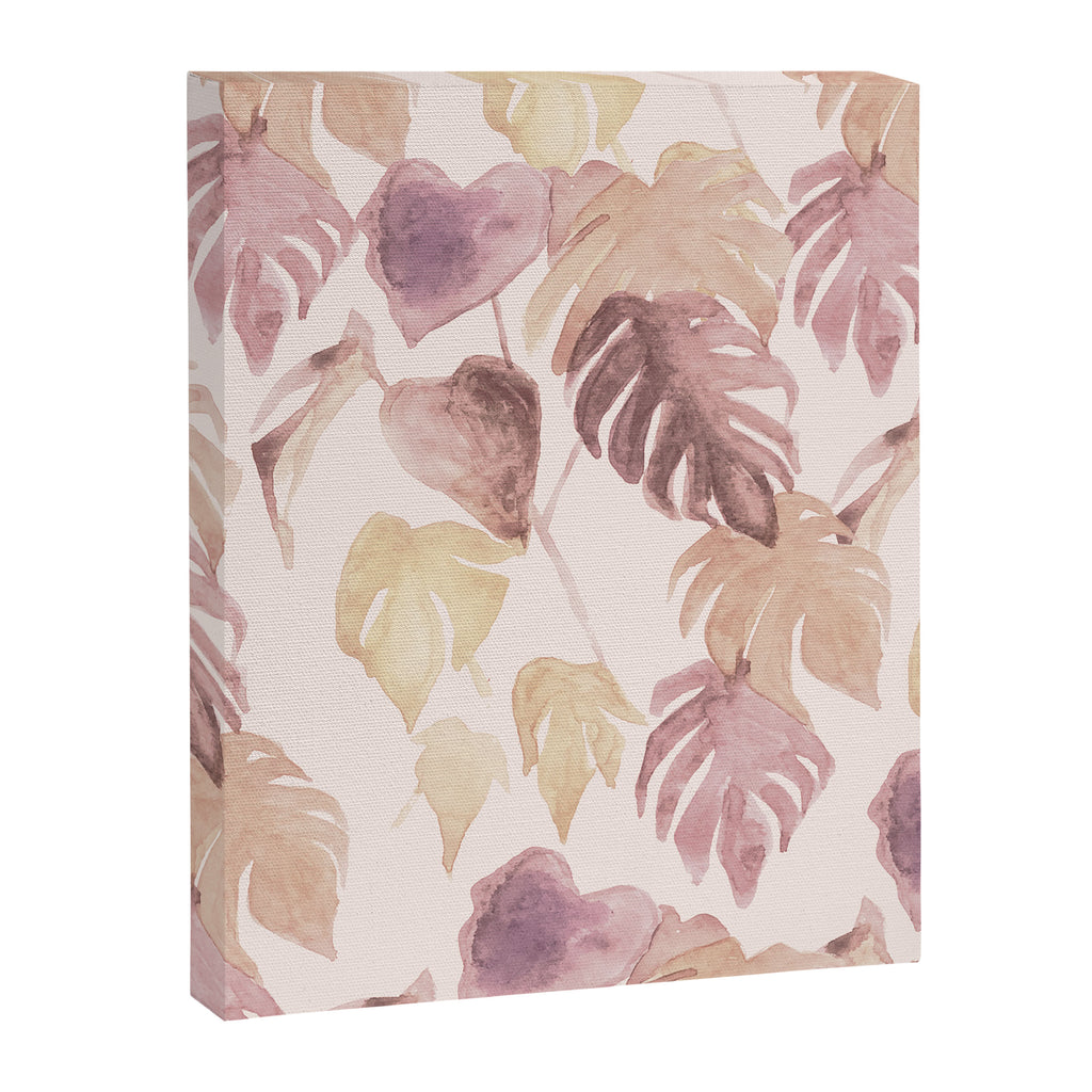 Modern boho pink tropical watercolour palms Canvas Print Gallery Image 6