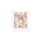 Modern boho pink tropical watercolour palms Art Print Gallery Image 1