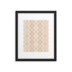 Southern Western Boho Geo  Americana Rug  ivory soft pink Framed Art Print Gallery Image 6