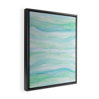 Blue Green Watercolor Layers Framed Canvas Print Gallery Image 2