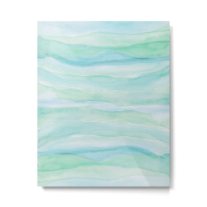 Blue Green Watercolor Layers Metal Print Gallery Image 1