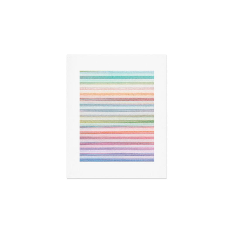 Colorful Soft Stripes Pattern Art Print Gallery Image 1