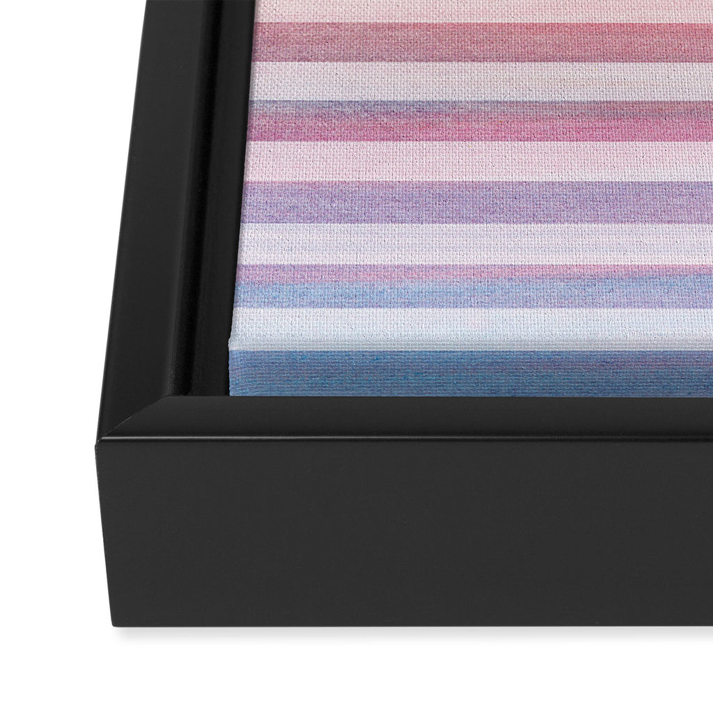 Colorful Soft Stripes Pattern Framed Canvas Print Gallery Image 3