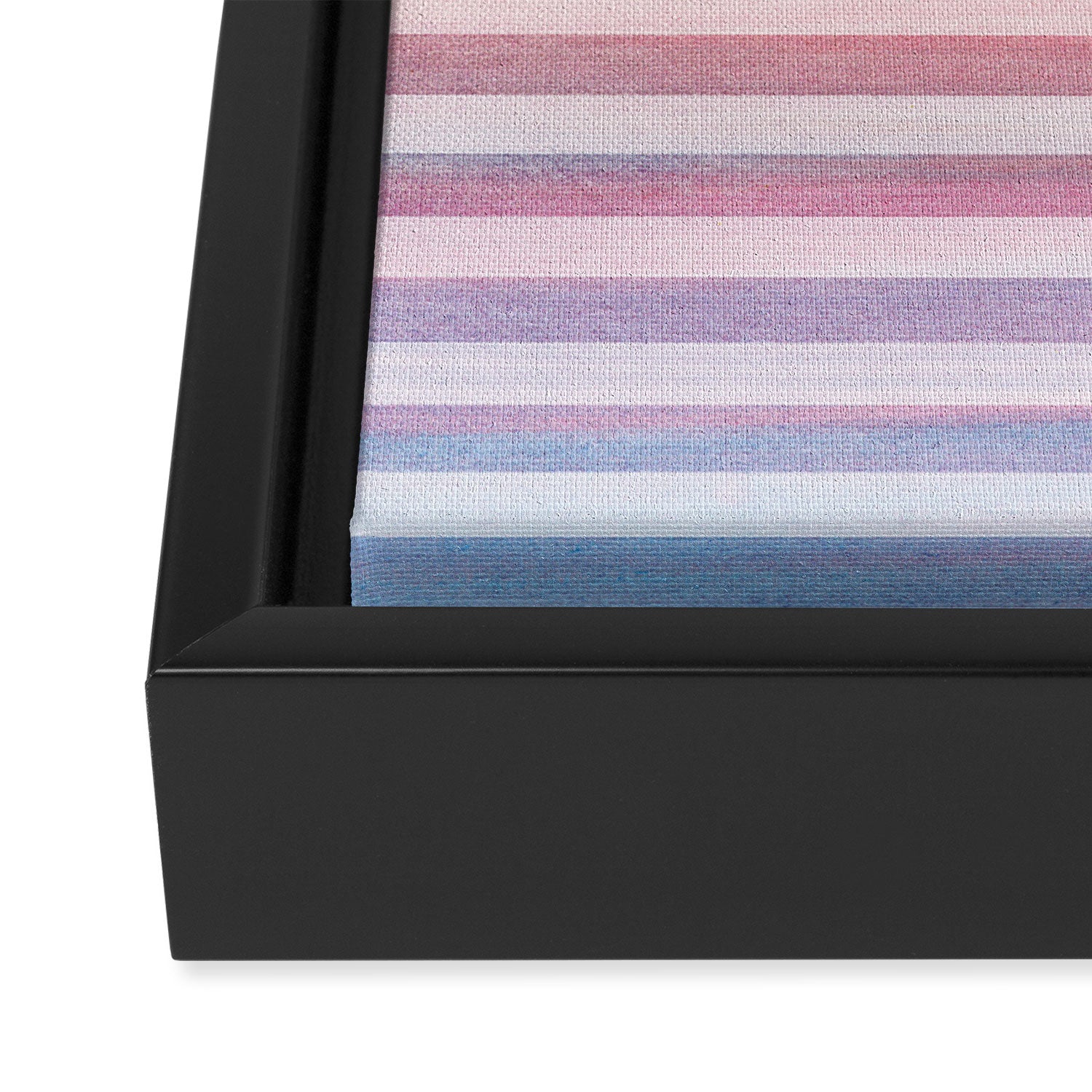 Colorful Soft Stripes Pattern Framed Canvas Print Gallery Image 3
