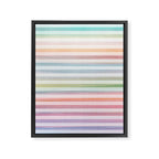 Colorful Soft Stripes Pattern Framed Canvas Print Gallery Image 6