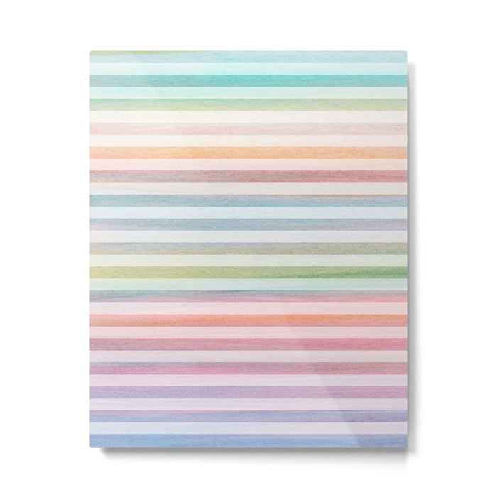 Colorful Soft Stripes Pattern Metal Print Gallery Image 1