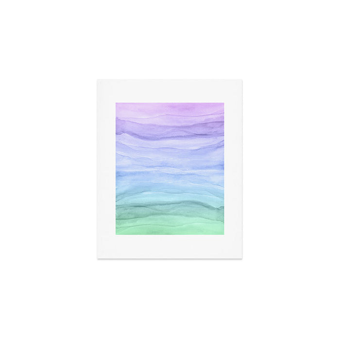 Layers Blue Ombre - Watercolor Abstract Art Print Gallery Image 1