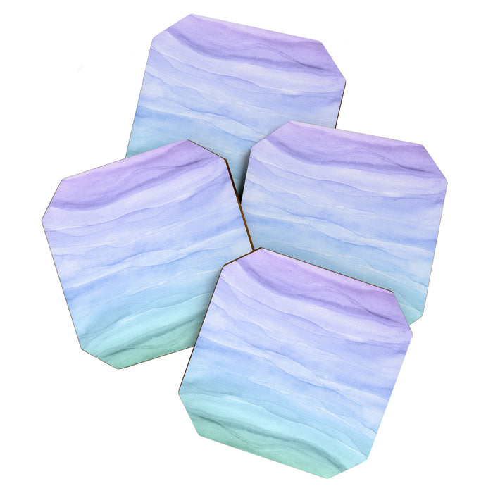 Layers Blue Ombre - Watercolor Abstract Coaster Gallery Image 1