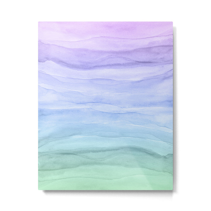 Layers Blue Ombre - Watercolor Abstract Metal Print Gallery Image 1