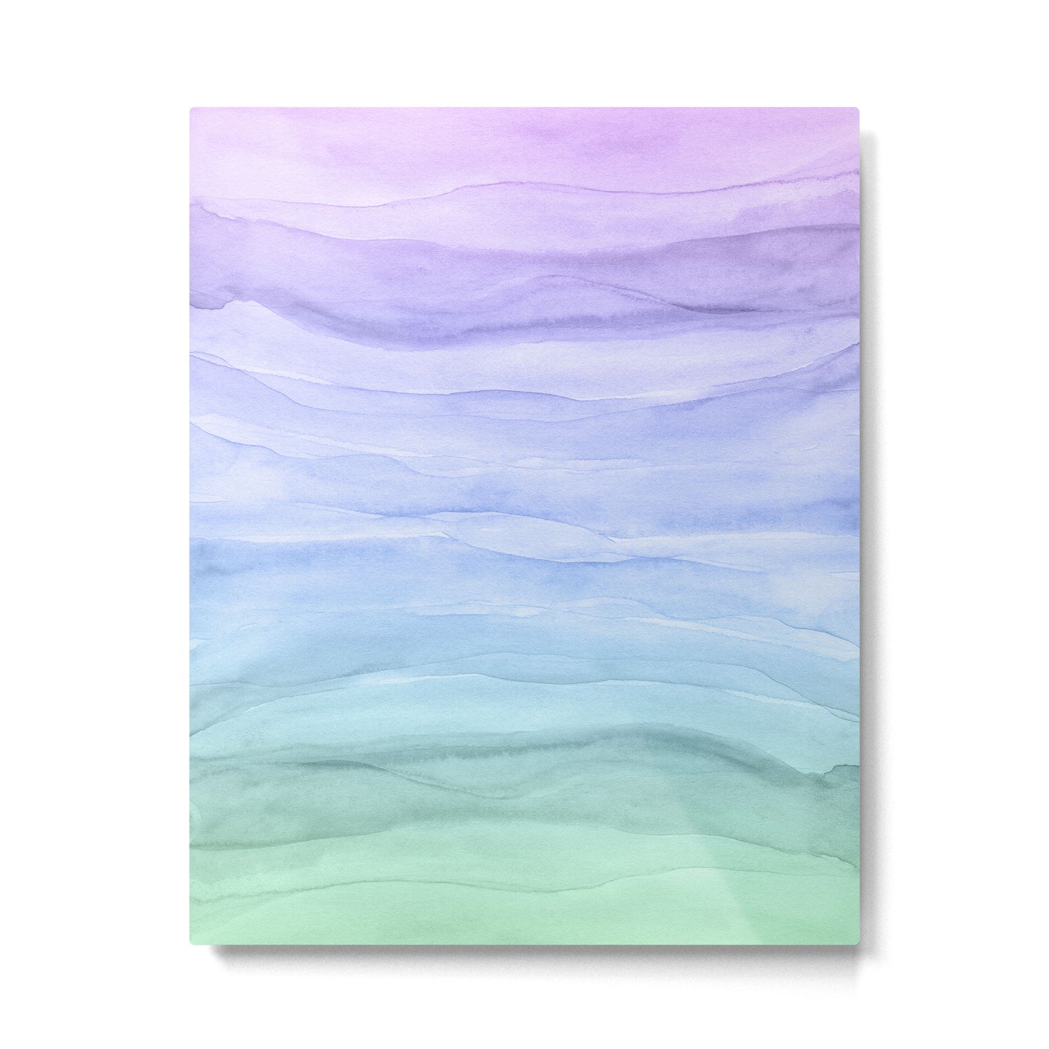 Layers Blue Ombre - Watercolor Abstract Metal Print Gallery Image 4