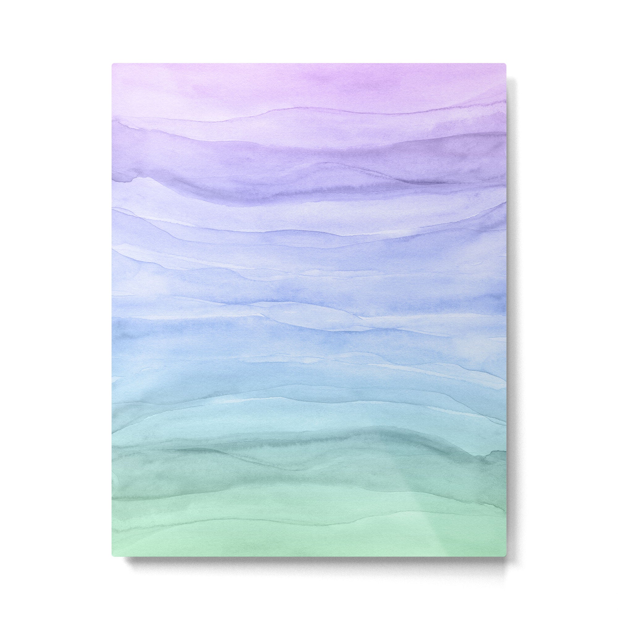 Layers Blue Ombre - Watercolor Abstract Metal Print Gallery Image 4