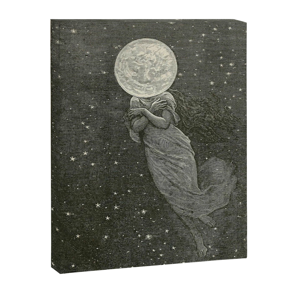 Antique Moon Woman Canvas Print Gallery Image 6