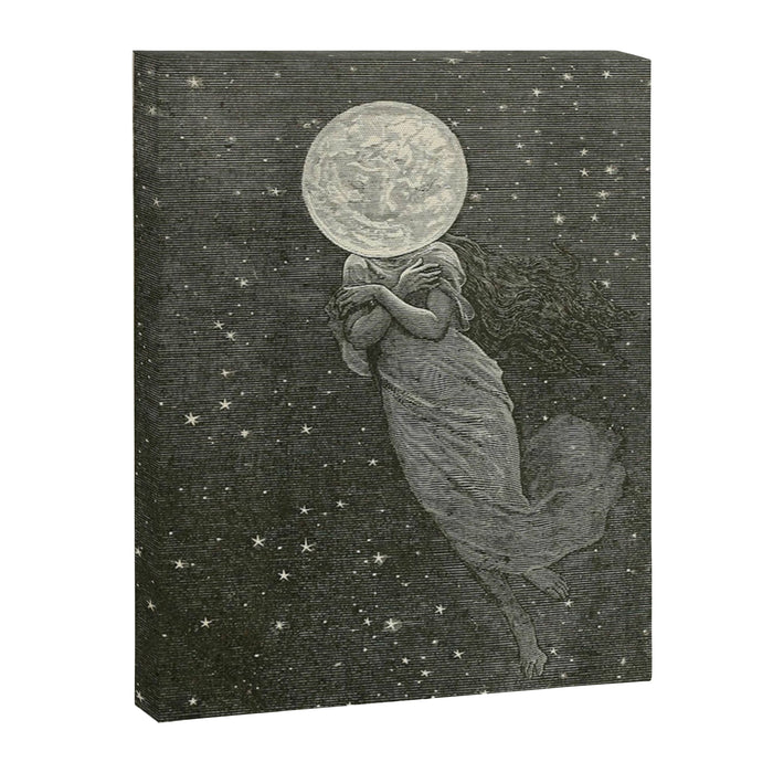 Antique Moon Woman Canvas Print Gallery Image 1
