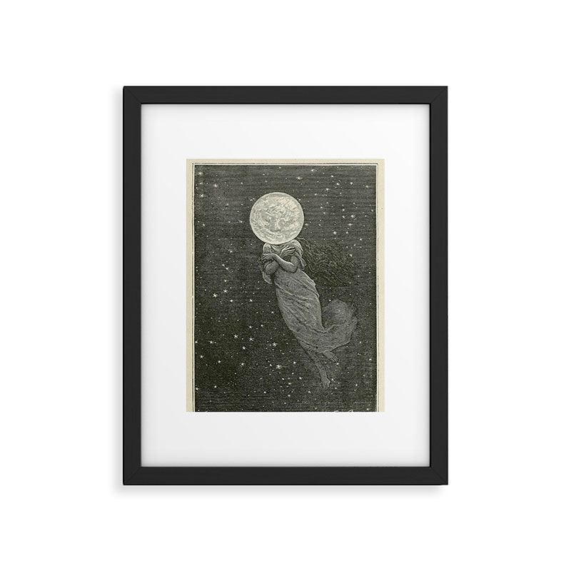 Antique Moon Woman Framed Art Print Gallery Image 5