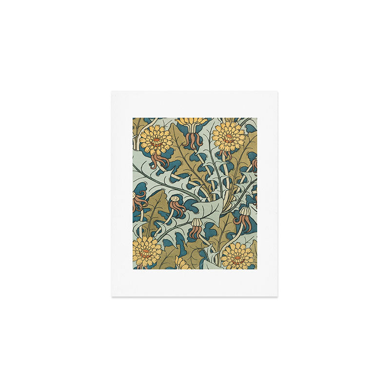 Art Nouveau Dandelion Pattern Art Print Gallery Image 1