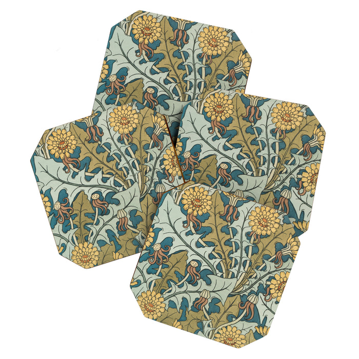 Art Nouveau Dandelion Pattern Coaster Gallery Image 1