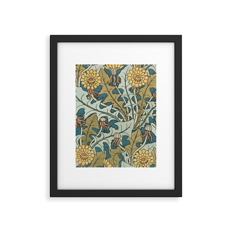 Art Nouveau Dandelion Pattern Framed Art Print Gallery Image 6