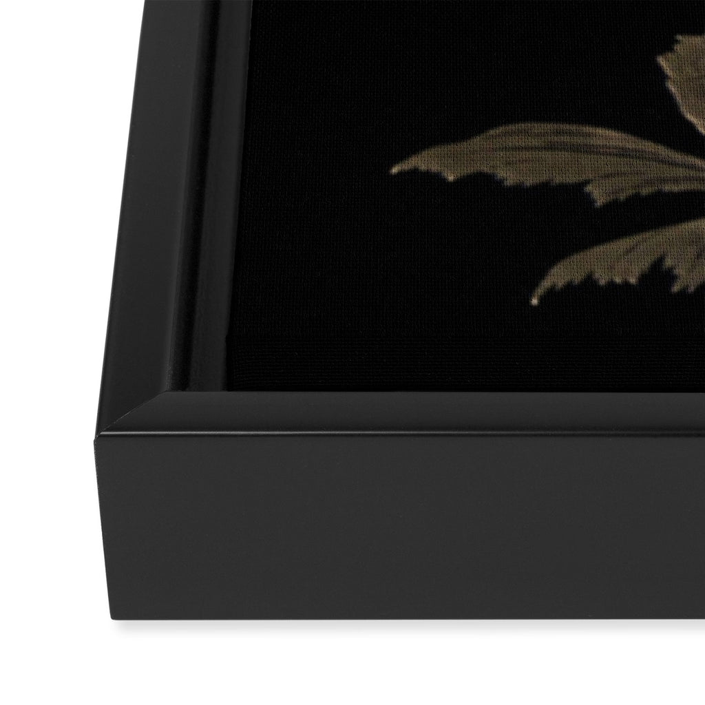 Black And Gold Poppies Framed Canvas Print Gallery Image 3