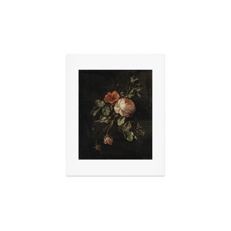 Botanical Rose And Snail Art Print Gallery Image 1