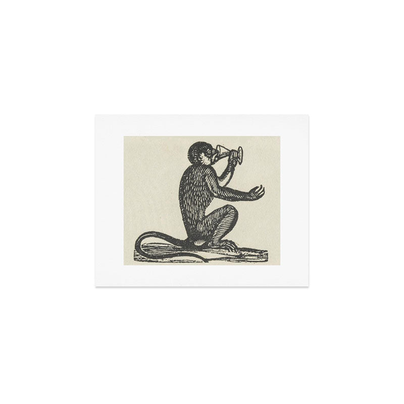 Drinking Monkey Art Print Gallery Image 1