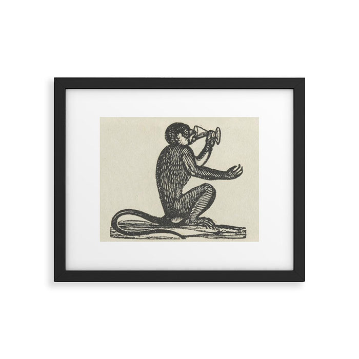 Drinking Monkey Framed Art Print Gallery Image 1