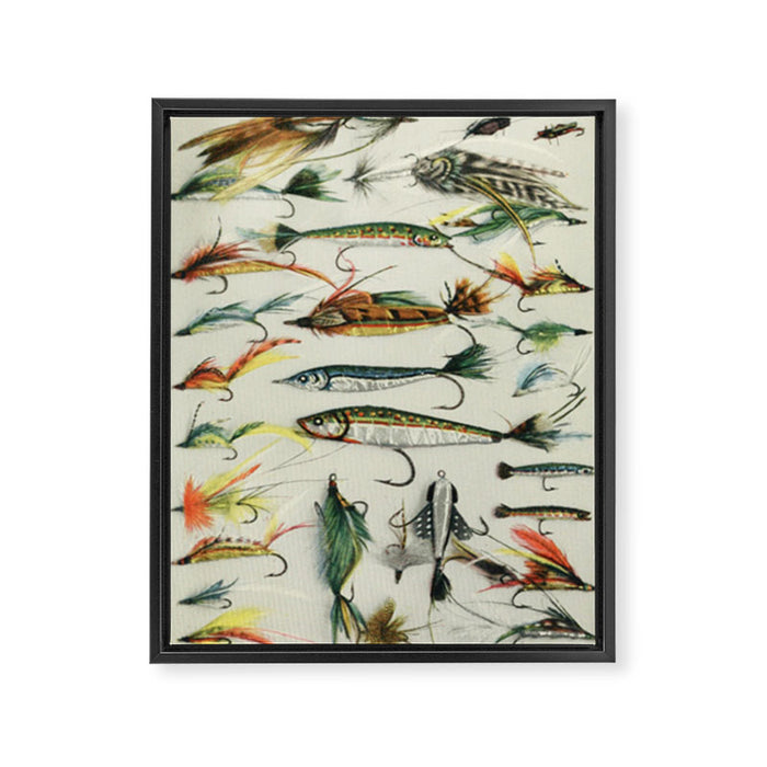 Fishing Lures Framed Canvas Print Gallery Image 1