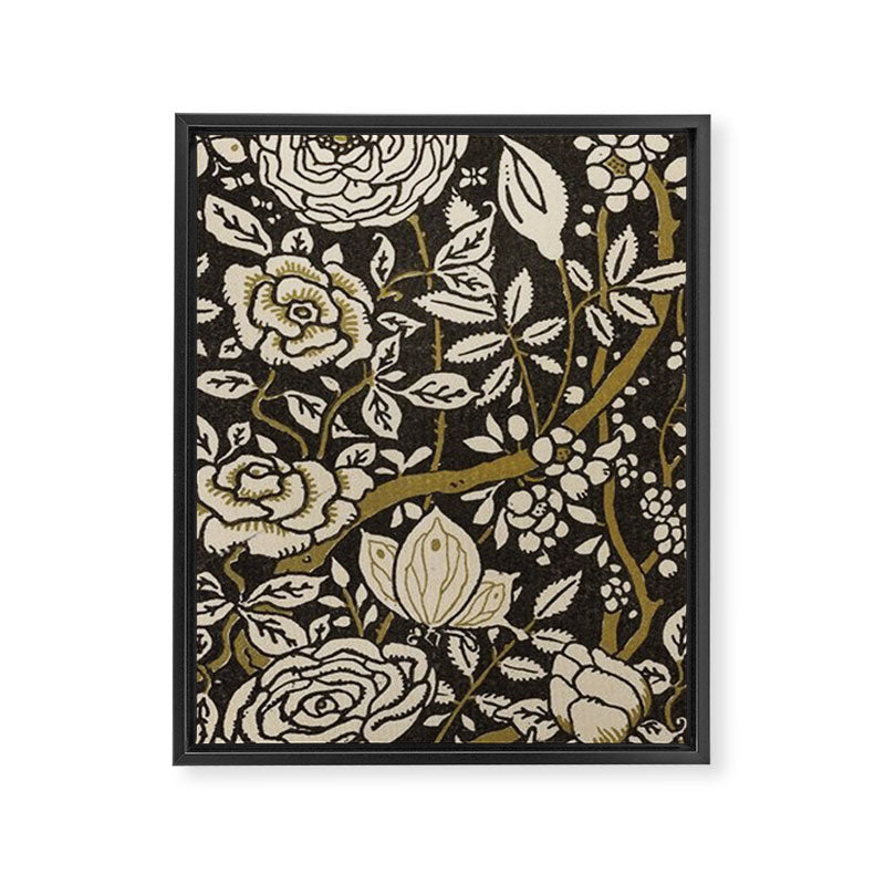 Nouveau Birds And Flowers Framed Canvas Print Gallery Image 6