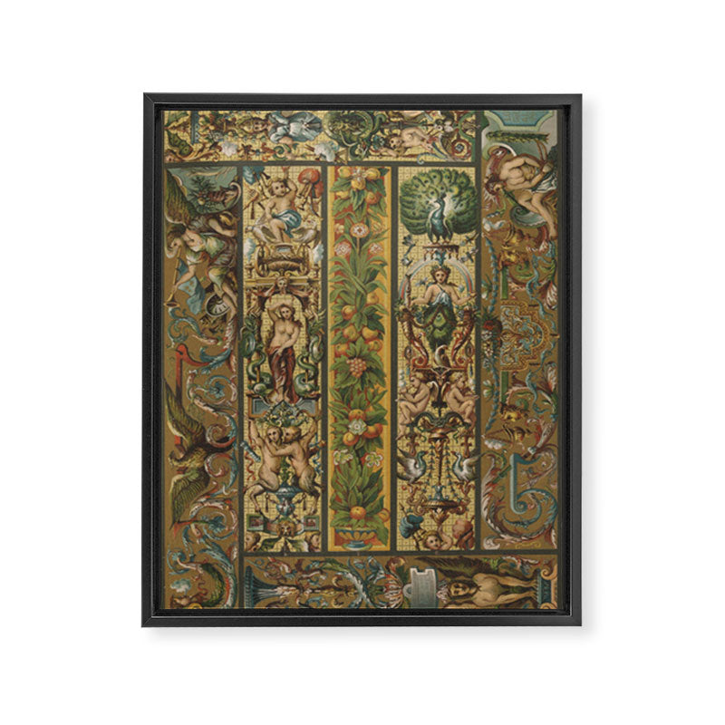 Renaissance Ornament Framed Canvas Print Gallery Image 6