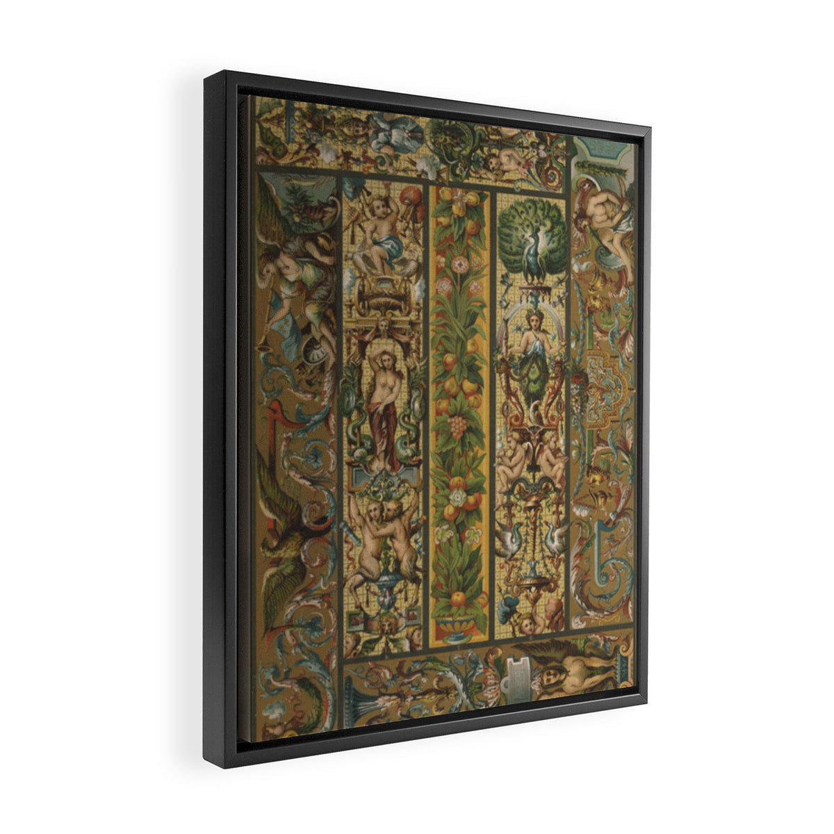 Renaissance Ornament Framed Canvas Print Gallery Image 2