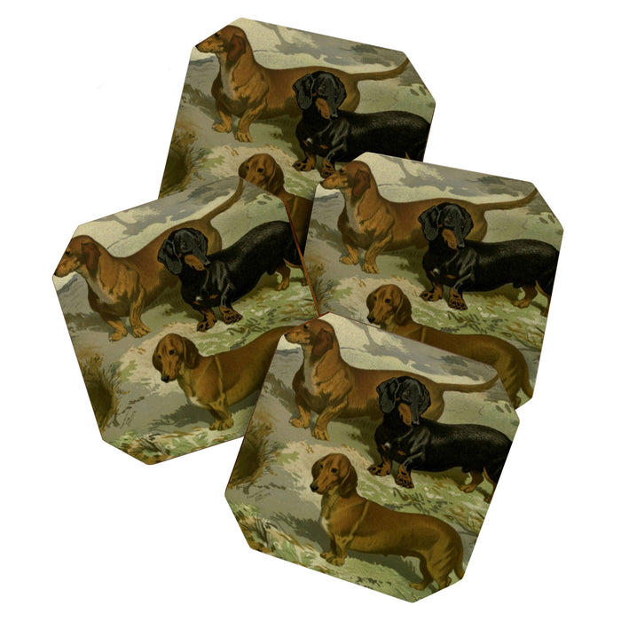 Vintage Dachshunds Coaster Gallery Image 1