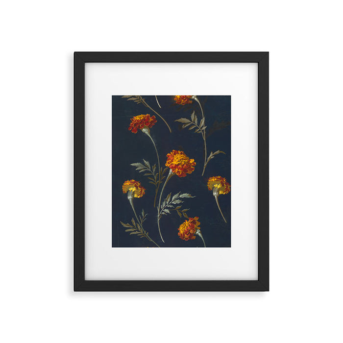 Vintage Marigolds Framed Art Print Gallery Image 1