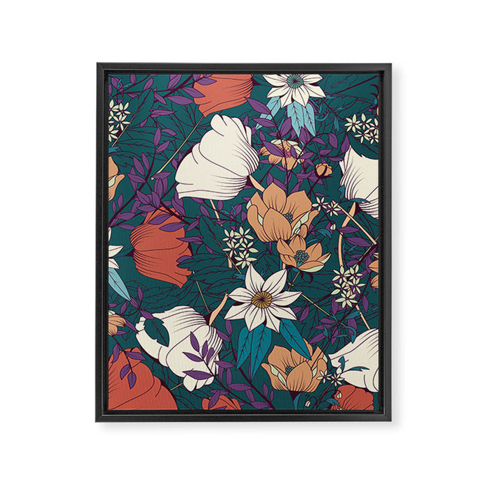 Botanical pattern 008 Framed Canvas Print Gallery Image 1