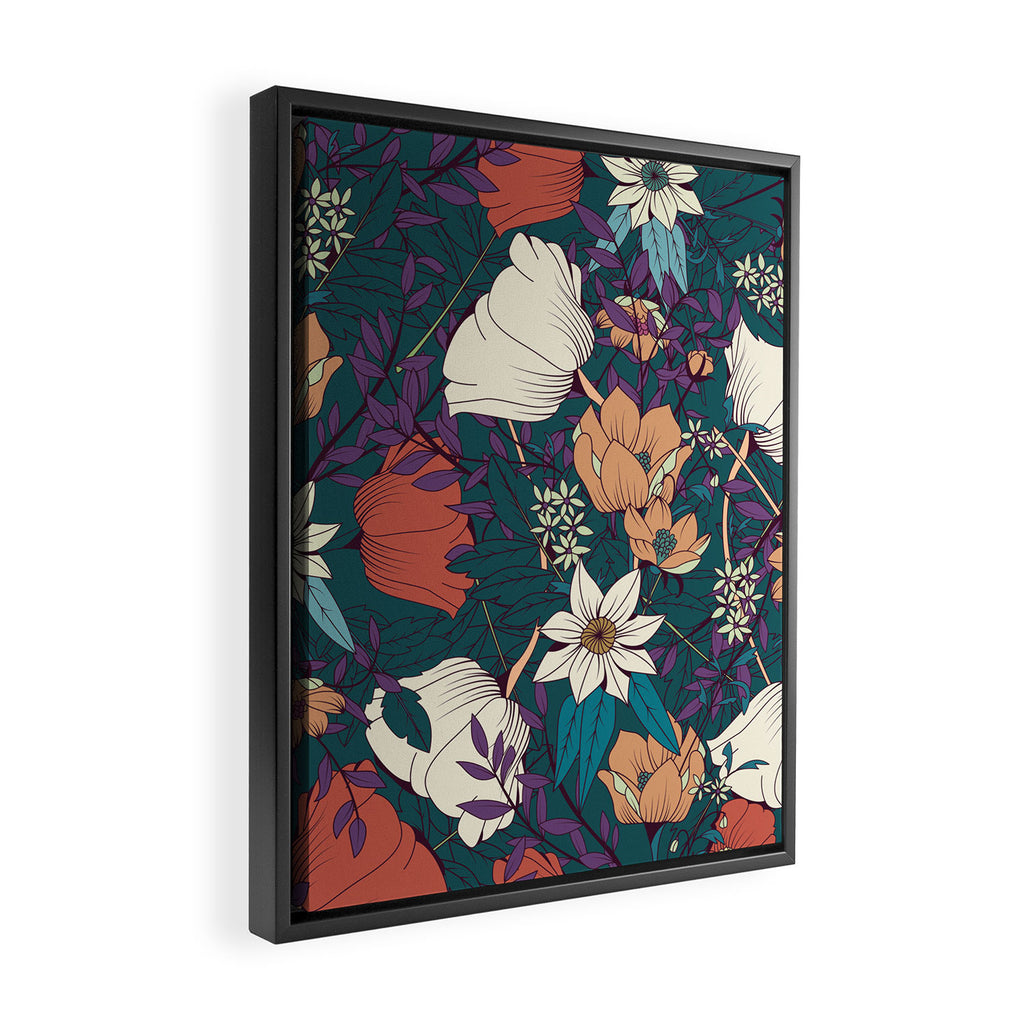Botanical pattern 008 Framed Canvas Print Gallery Image 2