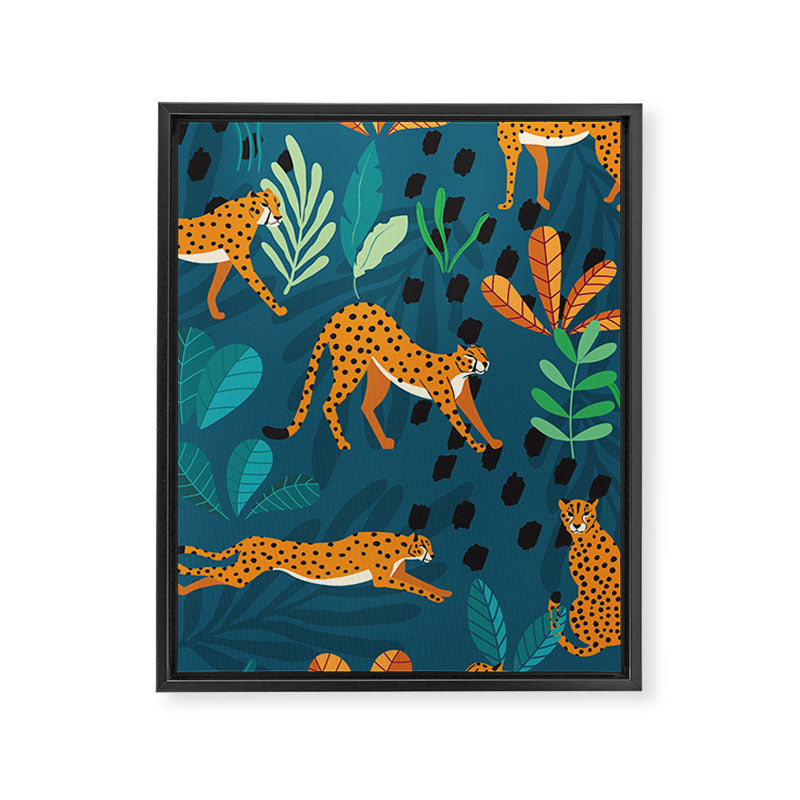 Cheetah pattern 001 Framed Canvas Print Gallery Image 8