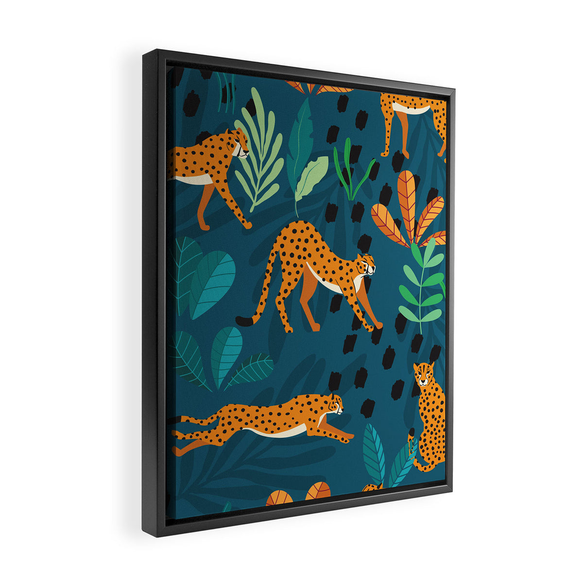 Cheetah pattern 001 Framed Canvas Print Gallery Image 2