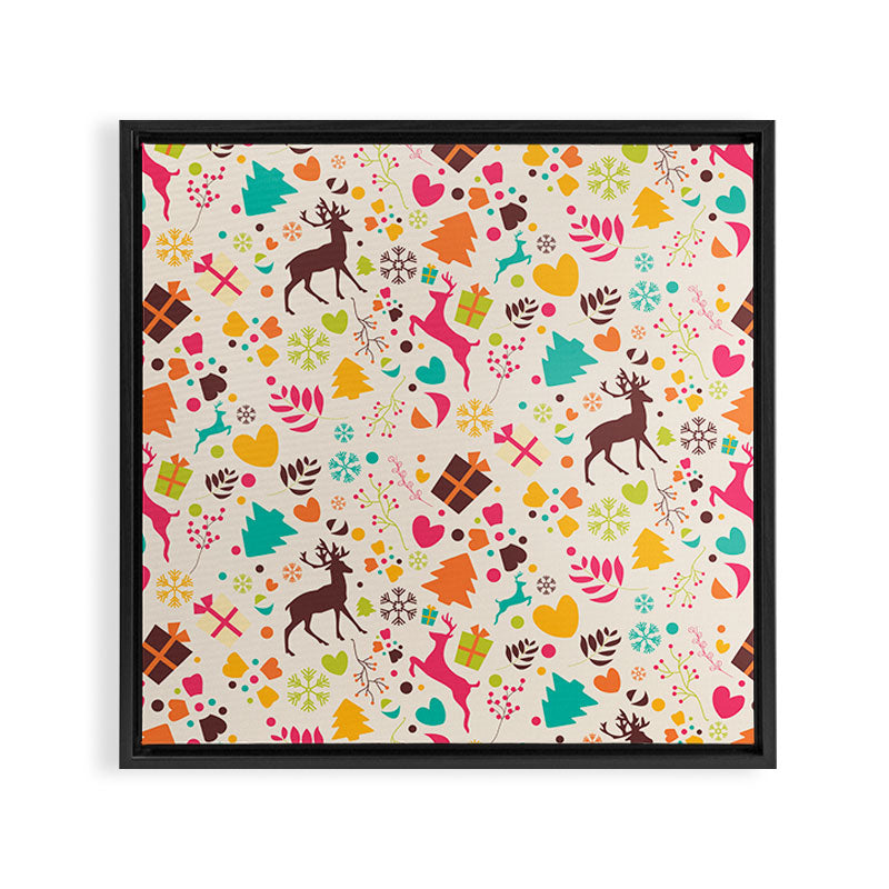 Christmas pattern 01 Framed Canvas Print Gallery Image 3
