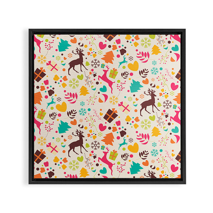 Christmas pattern 01 Framed Canvas Print Gallery Image 1
