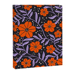 Floral Vine Tangerine Orange, Lavender Purple, Deep Purple, Modern Boho Home Decor Canvas Print Gallery Image 8