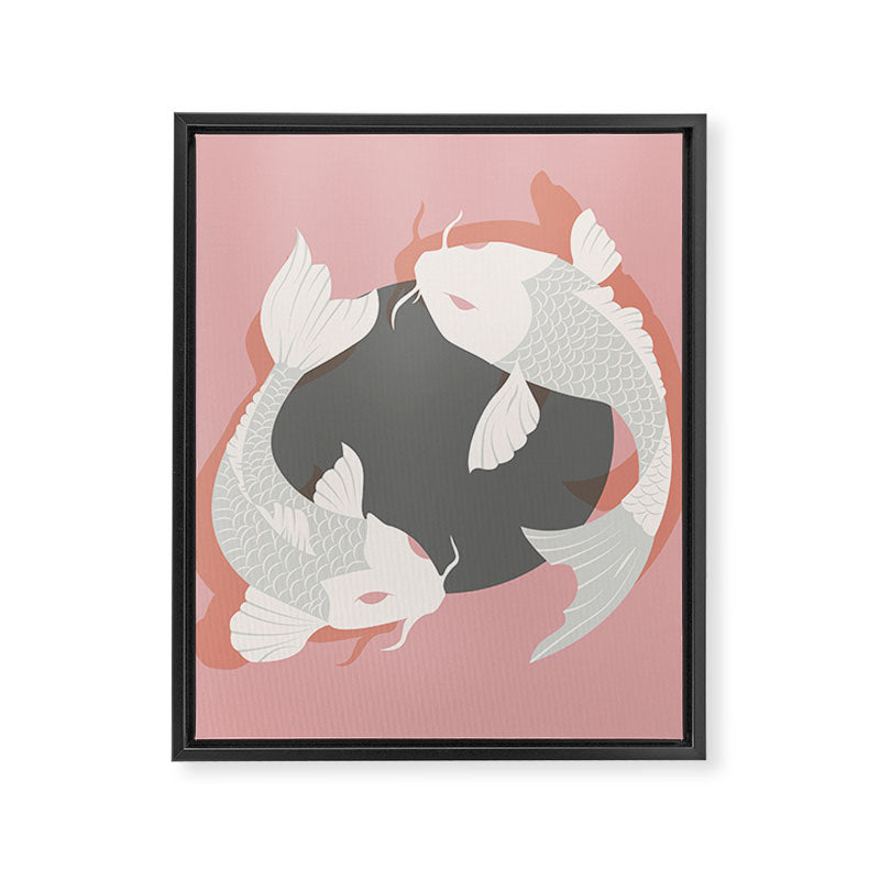 Koi fish 006 Framed Canvas Print Gallery Image 8