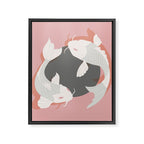 Koi fish 006 Framed Canvas Print Gallery Image 8