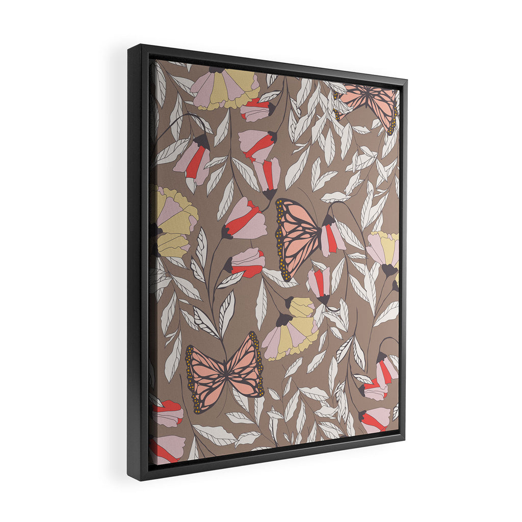 Monarch garden 002 Framed Canvas Print Gallery Image 2