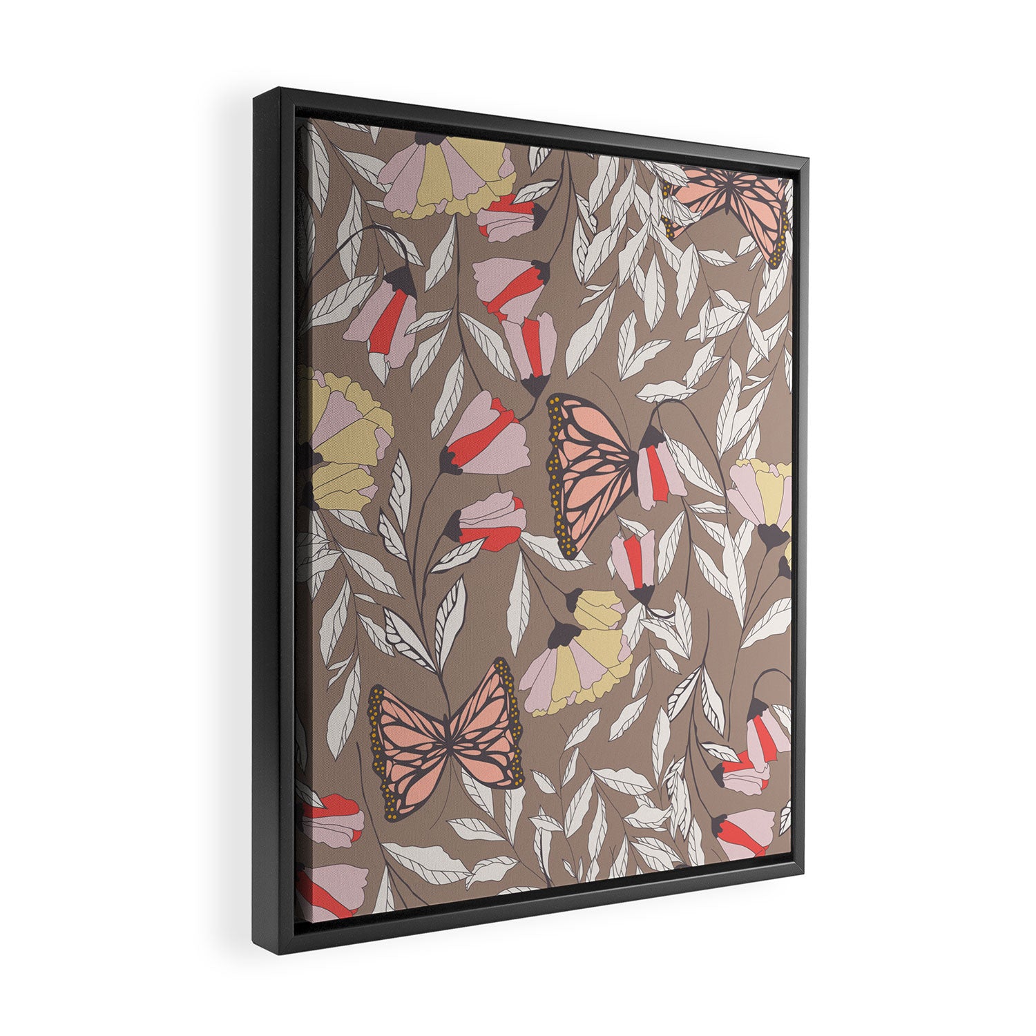 Monarch garden 002 Framed Canvas Print Gallery Image 2