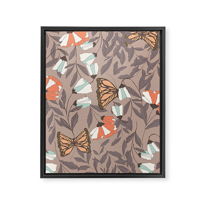 Monarch garden 004 Framed Canvas Print Gallery Image 1