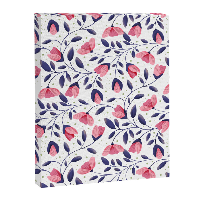 Pink and Blue Floral Tapestry, Poppy Seamless Pattern Canvas Print Gallery Image 1