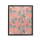 Pink Tiger Pattern 006 Framed Canvas Print Gallery Image 8